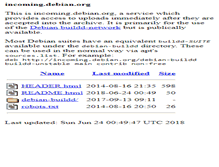 Tablet Screenshot of incoming.debian.org