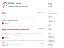 Tablet Screenshot of news.debian.net