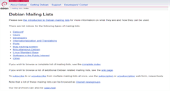 Desktop Screenshot of lists.debian.org