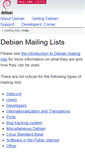 Mobile Screenshot of lists.debian.org