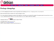 Tablet Screenshot of changelogs.debian.net