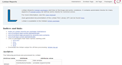Desktop Screenshot of lintian.debian.org